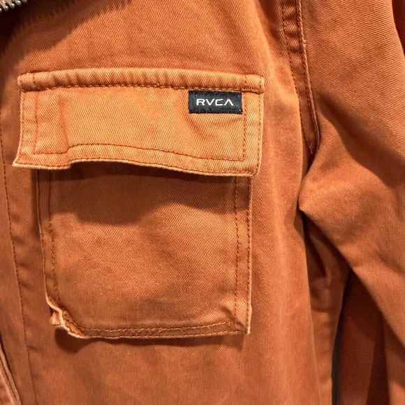 RVCA Women's Orange Military like Jacket. Pre-Loved. - Picture 3 of 10